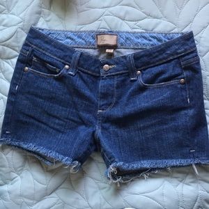 Paige cutoff denim shorts